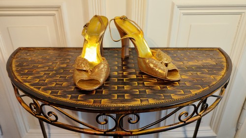 Miu goldfarbene slingback - goldfarbene,